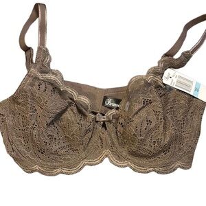 NWT Paramour by felina peridot lace unlined underwire bra